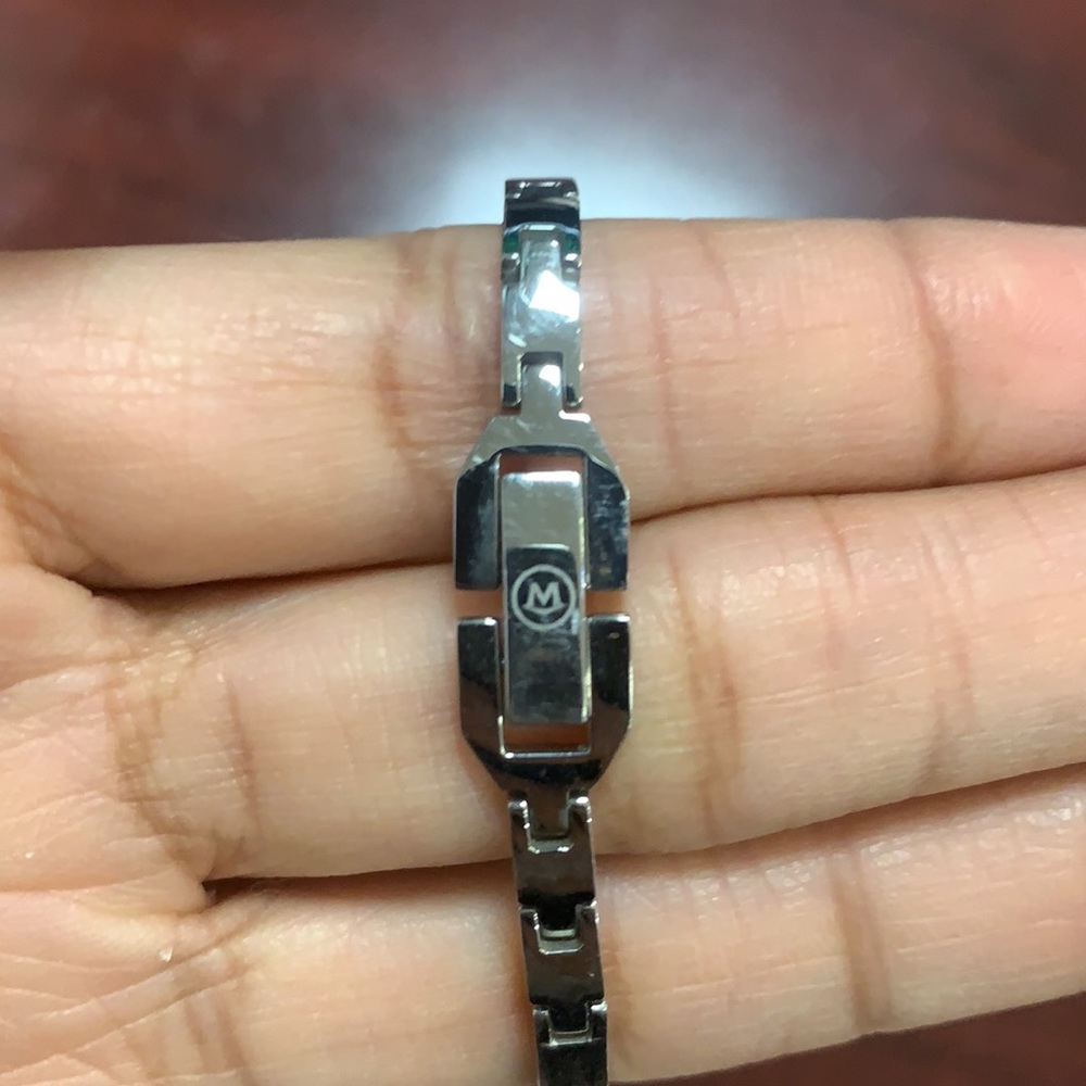 Movado Pink Dial Stainless Steel Bangle Watch - Picture 5 of 6